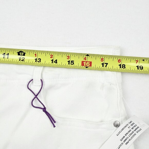 Gloria Vanderbilt Women's Shape Effect Tummy Sculp White Culotte Pants Size 14 - Picture 8 of 11